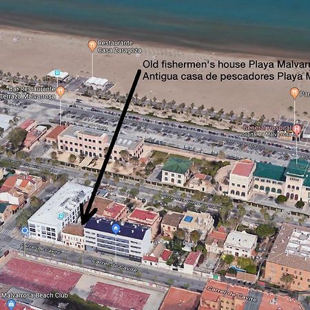 Old Fisherman'S House In Malvarrosa Beach Valencie Exteriér fotografie